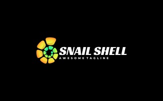 Snail Shell Gradient Logo Template