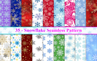 Snowflake Seamless Pattern, Snowflake Background