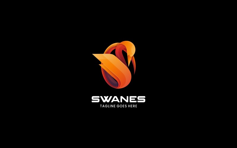 Swan Gradient Logo Style Vol.5 Logo Template