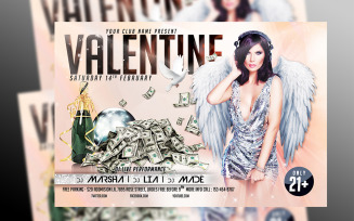 Valentines party flyer template #3