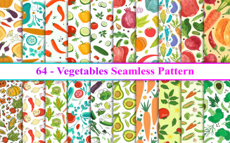 Vegetables Seamless Pattern, Vegetables Background