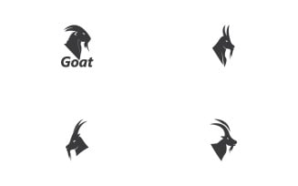 Goat Head Logo Vector Template 18