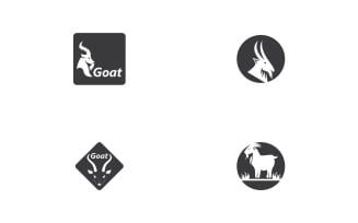 Goat Head Logo Vector Template 19