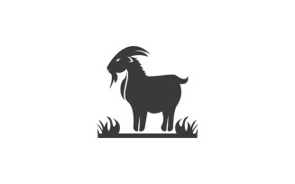 Goat Head Logo Vector Template 4