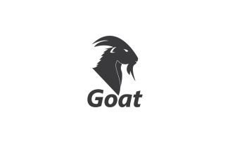 Goat Head Logo Vector Template 5