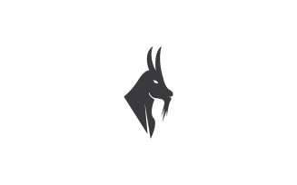 Goat Head Logo Vector Template 6