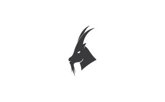 Goat Head Logo Vector Template 7
