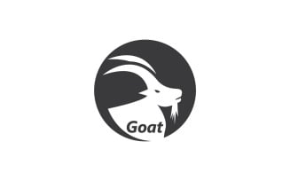 Goat Head Logo Vector Template 9