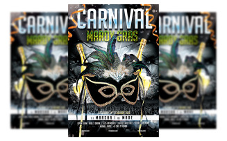 Mardy Gras Party Flyer Template