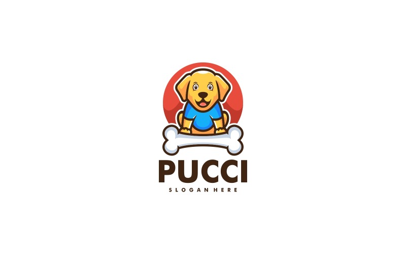 Puppy Mascot Cartoon Logo 1 Logo Template