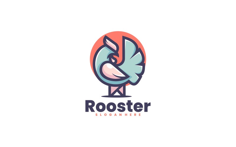 Rooster Simple Mascot Logo Vol.2 Logo Template