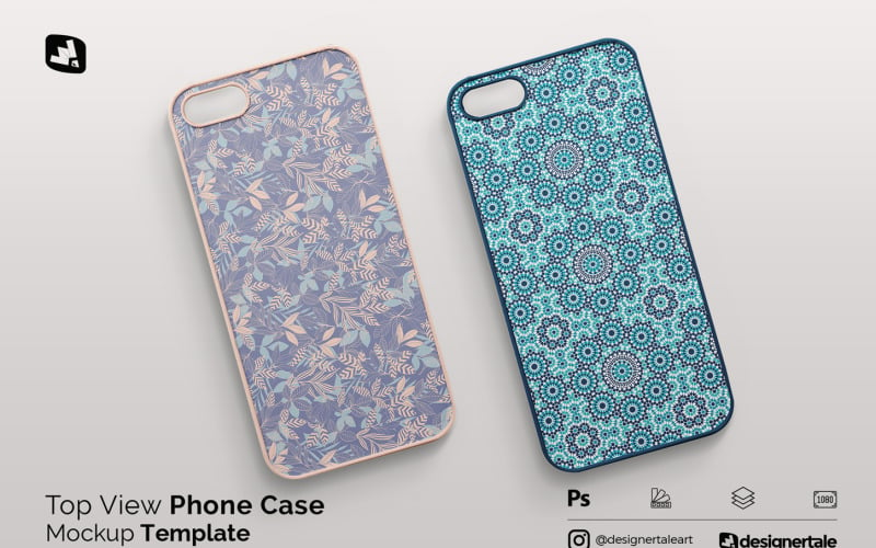 Top View Phone Case Mockup Product Mockup