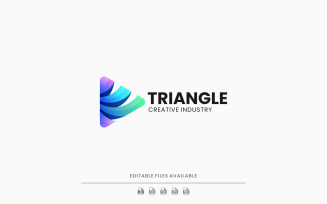 Triangle Gradient Colorful Logo 1