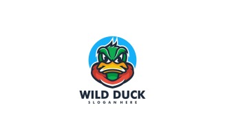 Wild Duck Simple Mascot Logo