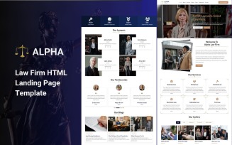 Alpha - Law Firm HTML5 Landing Page Template