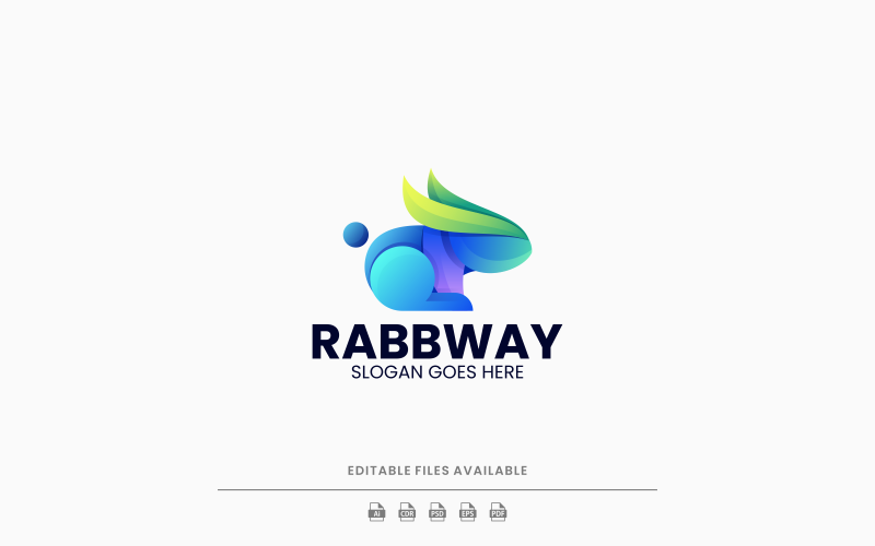 Rabbit Gradient Colorful Logo 1 Logo Template