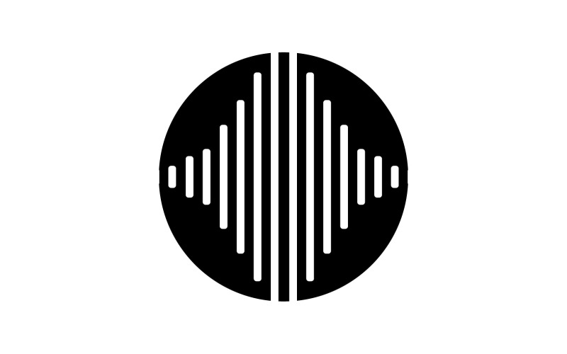 Equalizer Music Sound Logo Symbol Vector V26 Logo Template