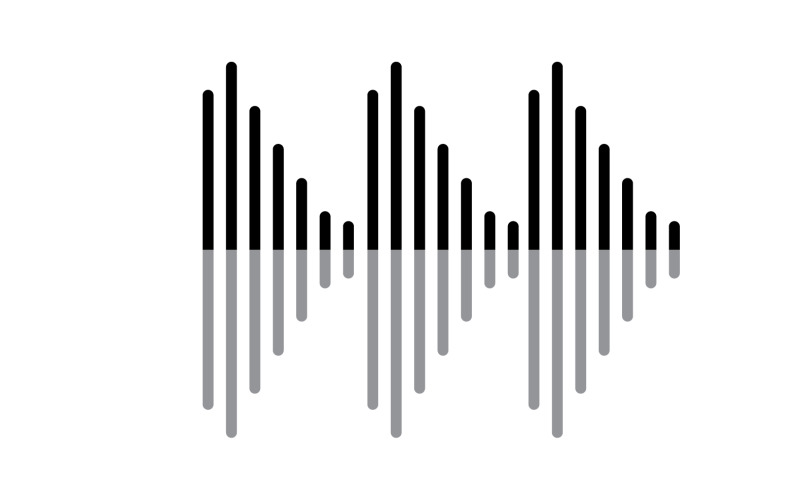 Equalizer Wave Music Sound Logo Symbol Vector V19 Logo Template