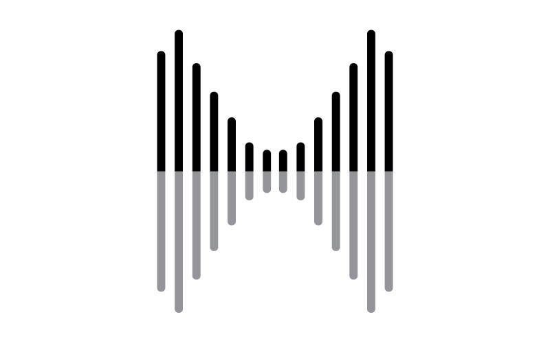 Equalizer Wave Music Sound Logo Symbol Vector V20 Logo Template