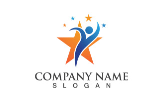 People Star Logo And Symbol Template Design Logo V1
