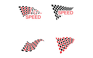 Race Flag Start Vector Logo Template V10
