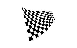 Race Flag Start Vector Logo Template V8