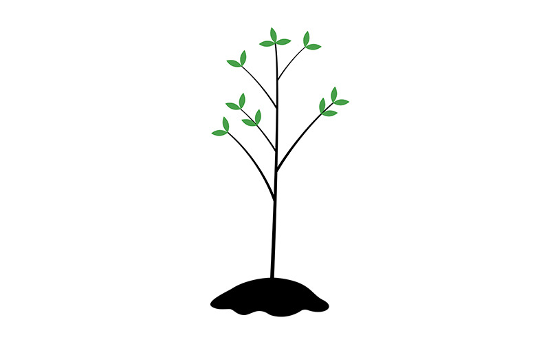 Planting tree seedling semi flat color vector object Illustration