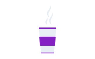 Takeaway coffee cup semi flat color vector object