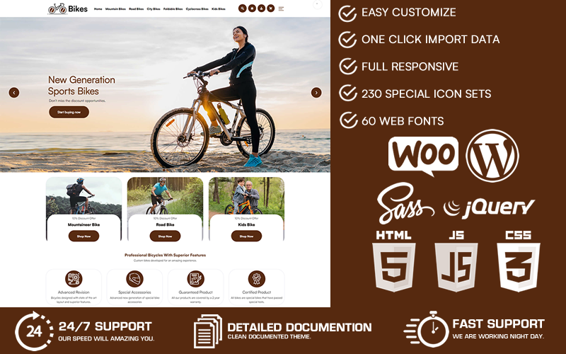 Bikes - Bike Shop WooCommerce WordPress Theme