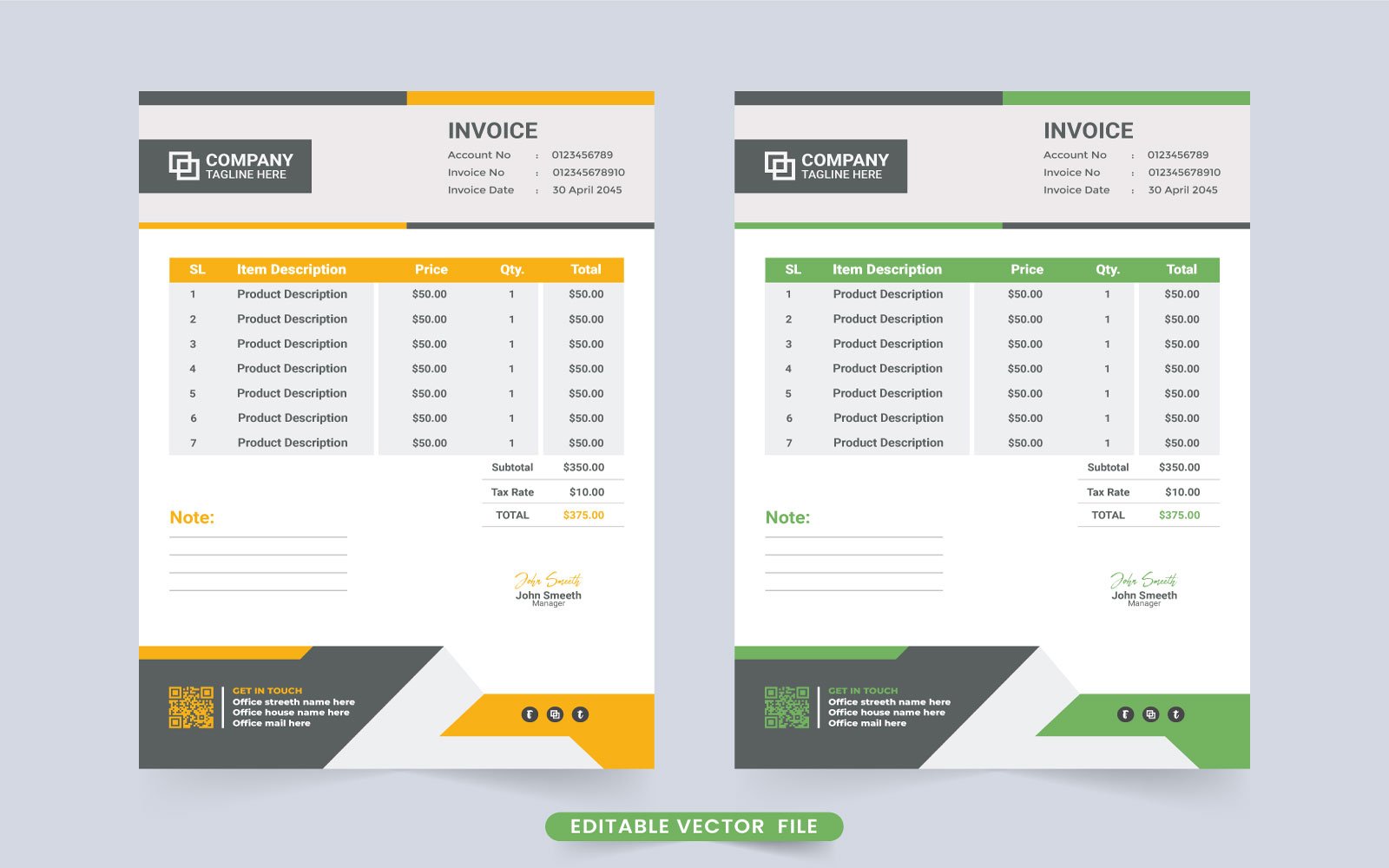 Template #272343 Invoice Template Webdesign Template - Logo template Preview