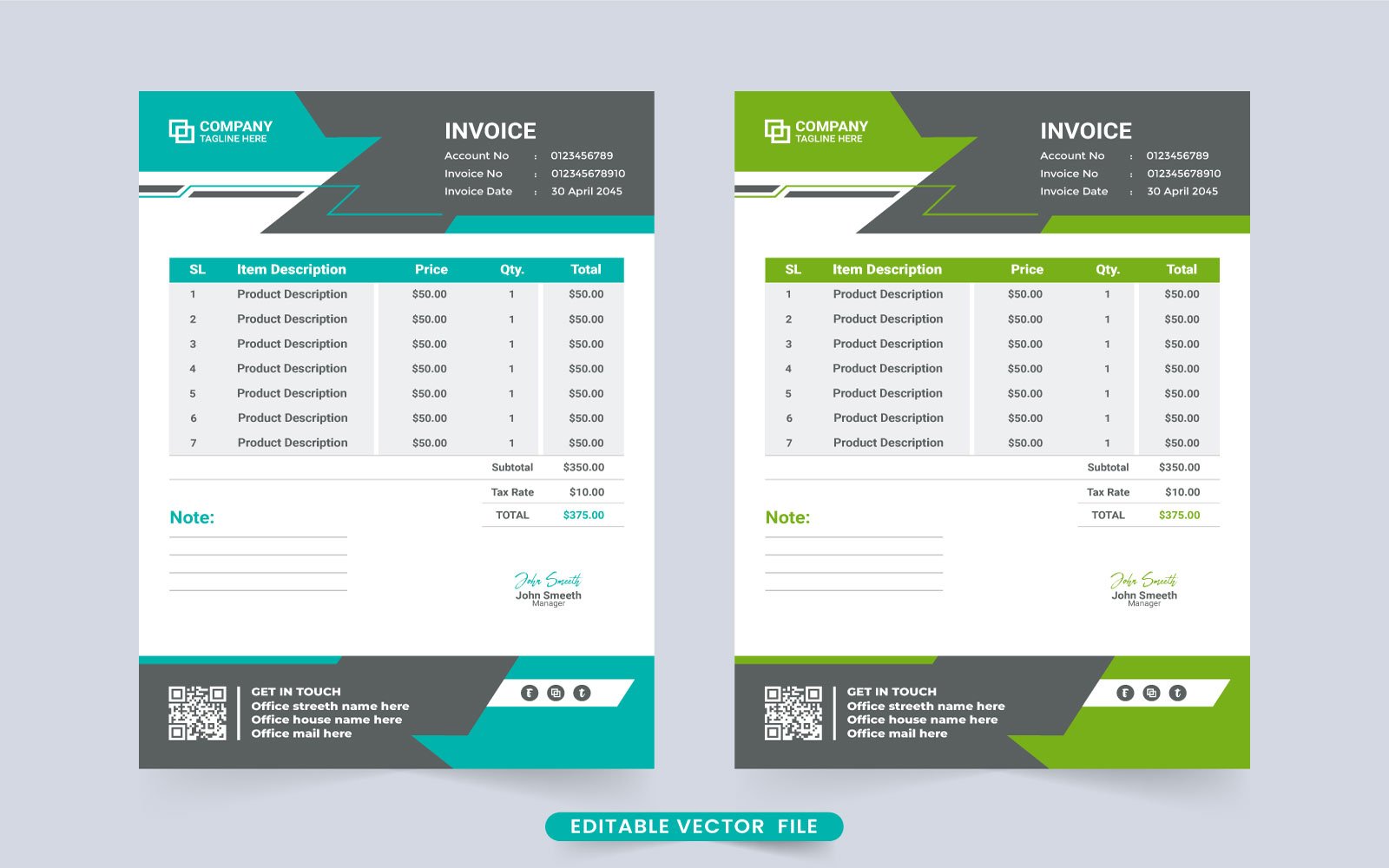 Template #272344 Invoice Template Webdesign Template - Logo template Preview