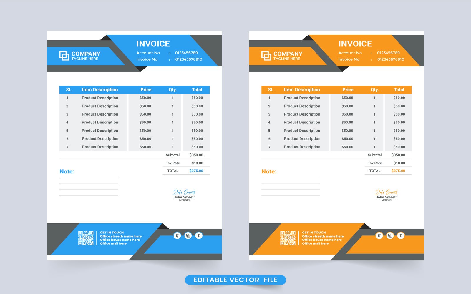 Template #272346 Invoice Template Webdesign Template - Logo template Preview