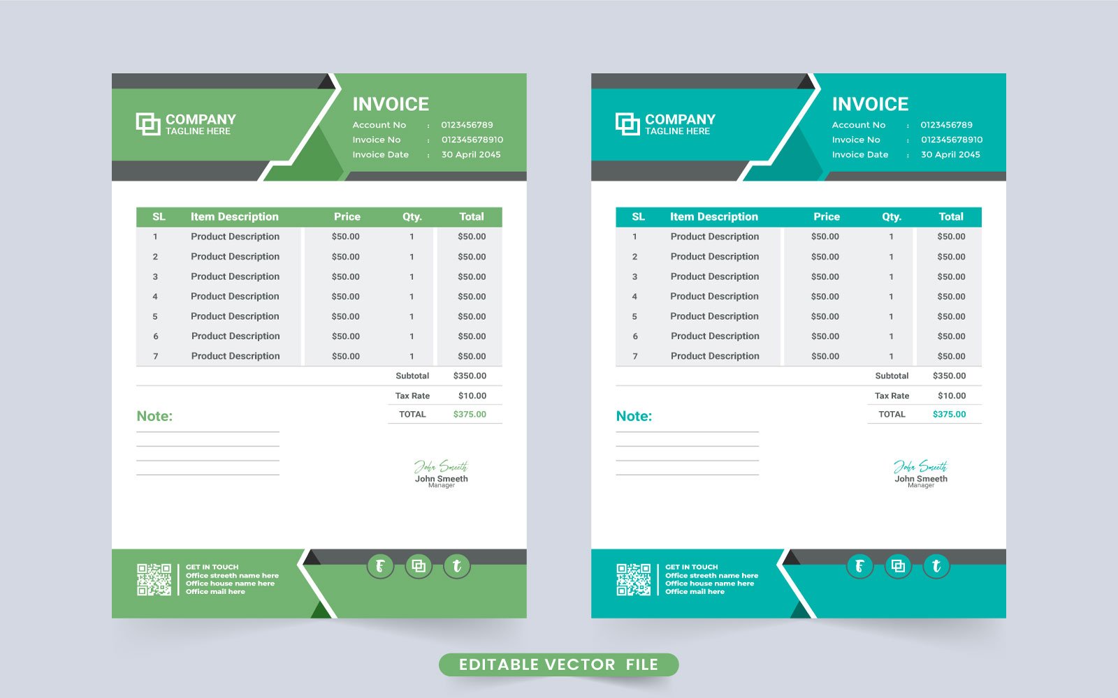 Template #272349 Invoice Template Webdesign Template - Logo template Preview