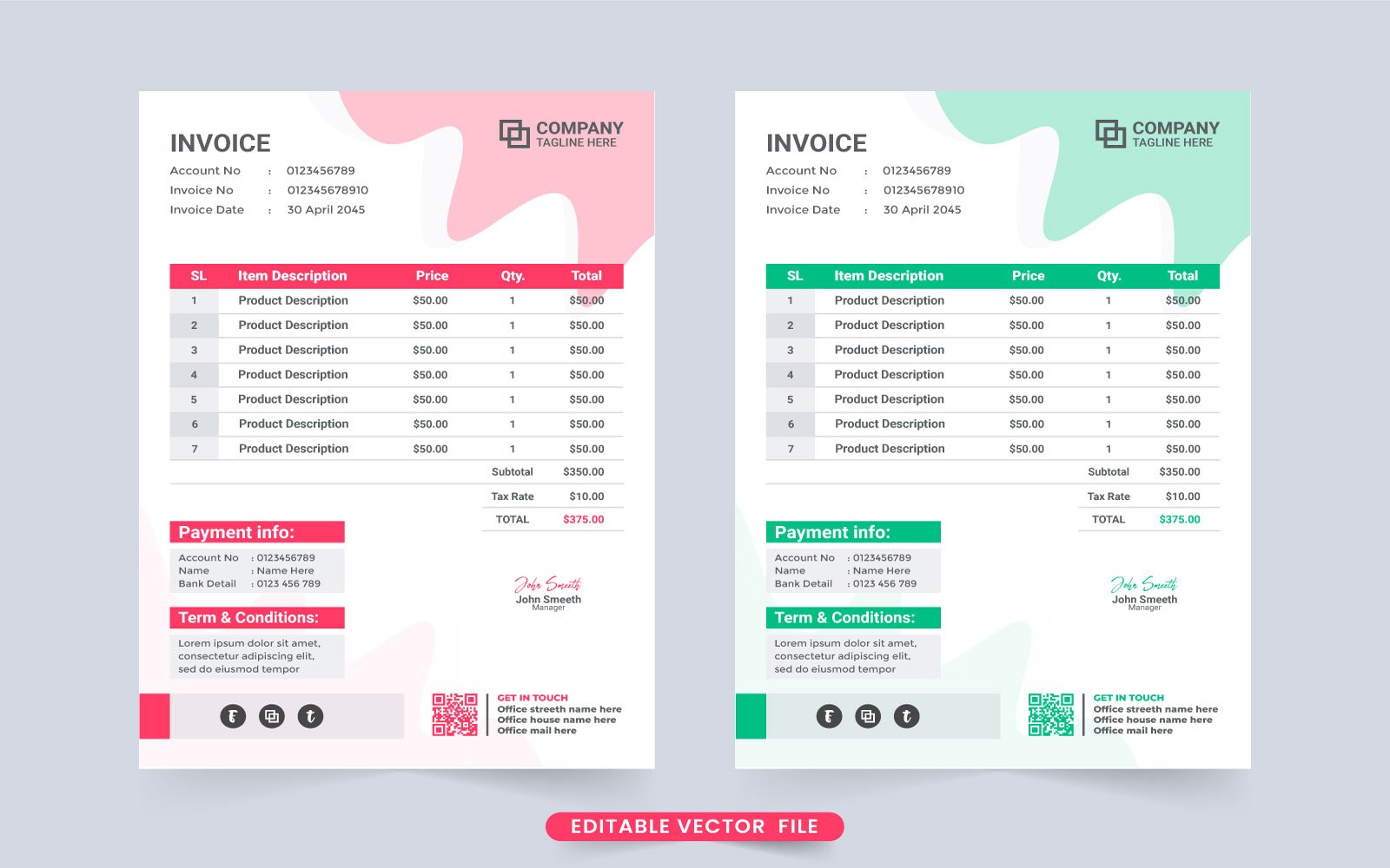 Template #272350 Invoice Template Webdesign Template - Logo template Preview