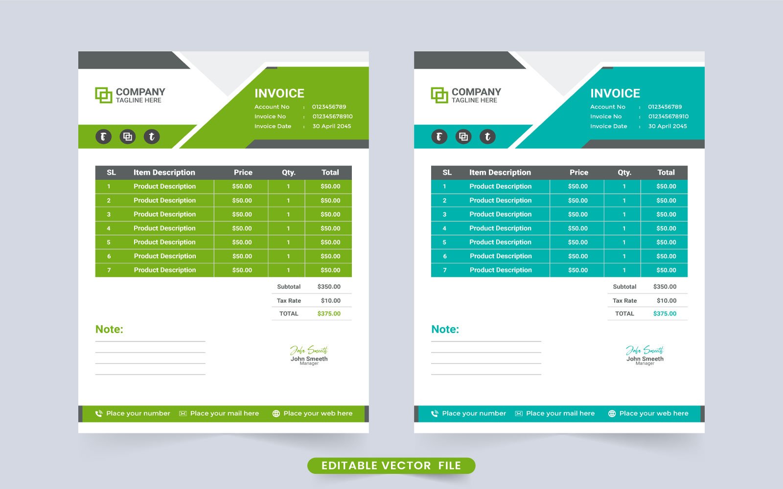 Template #272362 Receipt Office Webdesign Template - Logo template Preview