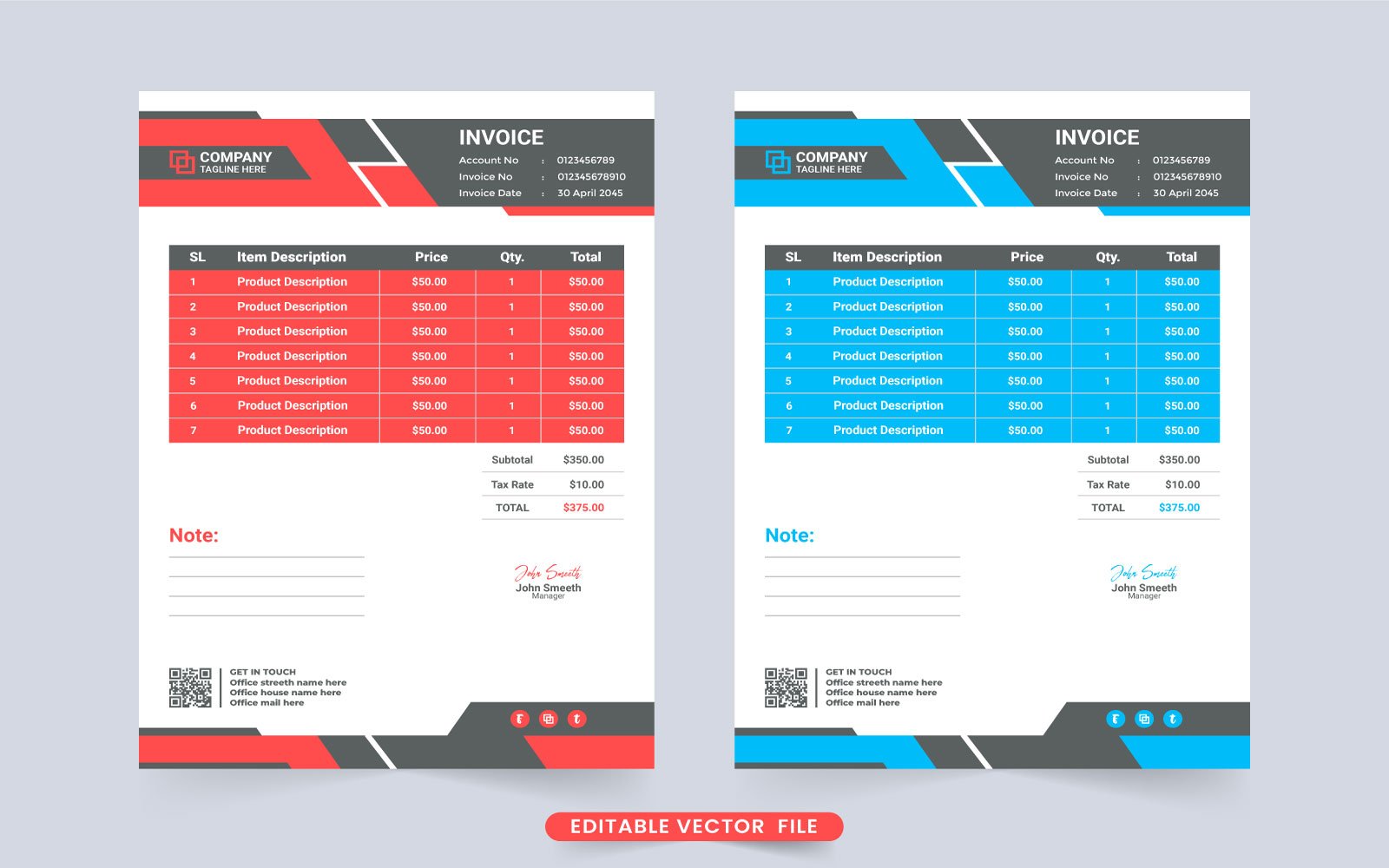 Template #272363 Receipt Office Webdesign Template - Logo template Preview