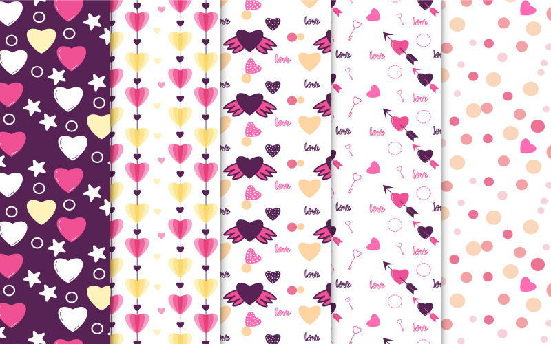 Abstract love pattern bundle vector Pattern