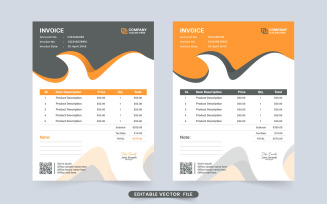 Corporate invoice and voucher vector