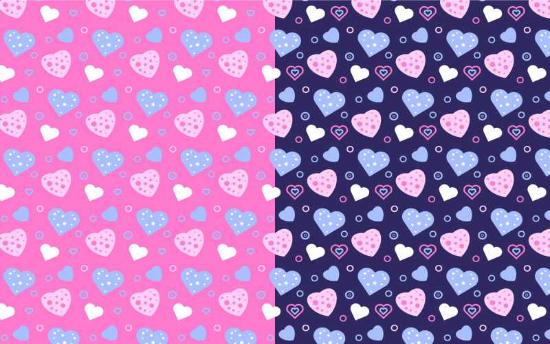 Cute love pattern background vector Pattern