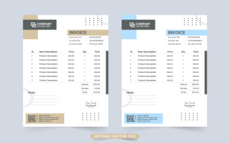 Invoice and voucher template vector