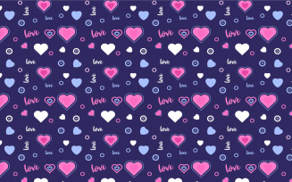 Love pattern decoration template vector
