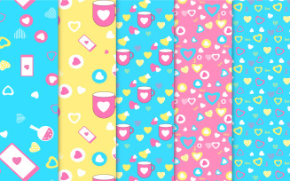 Love pattern decoration with element