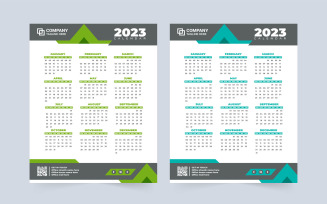 2023 minimal calendar design vector