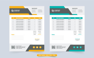 Payment receipt and cash invoice vector