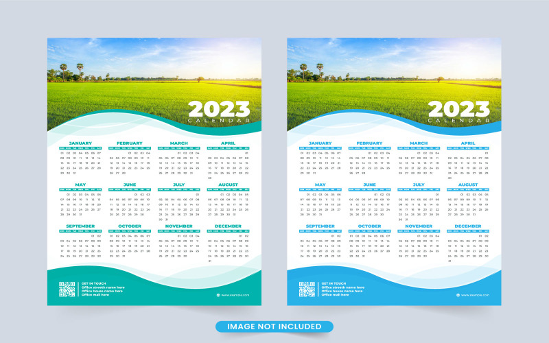 Calendar Template for 2023 New Year Corporate Identity