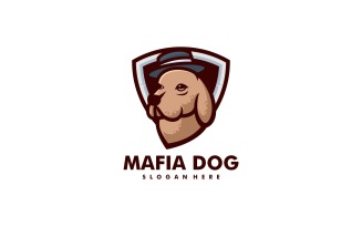 Mafia Dog Simple Mascot Logo Style