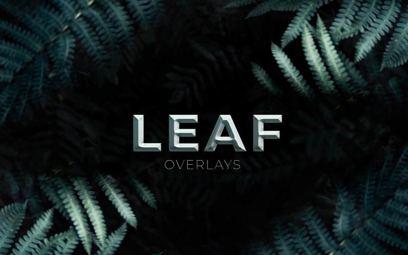 Mirrored Natural Leaf Overlays Background