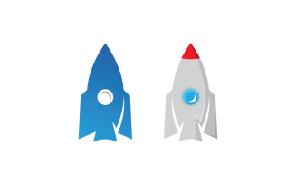 Rocket Template Vector Icon Illustration Design V1