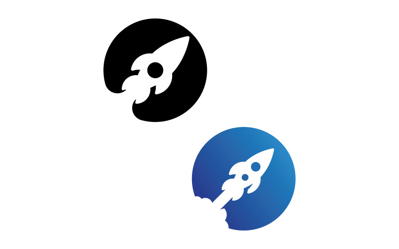 Rocket Template Vector Icon Illustration Design V4 Logo Template