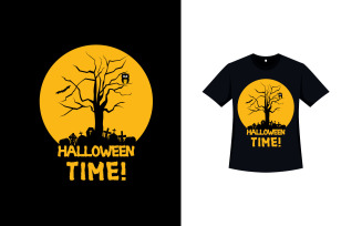 Silhouette T-shirt Design for Halloween